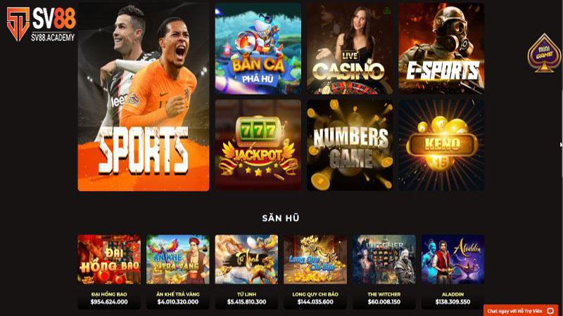 Trang chủ nhà cái SV88 uy tín